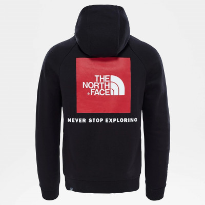 north face red box logo hoodie